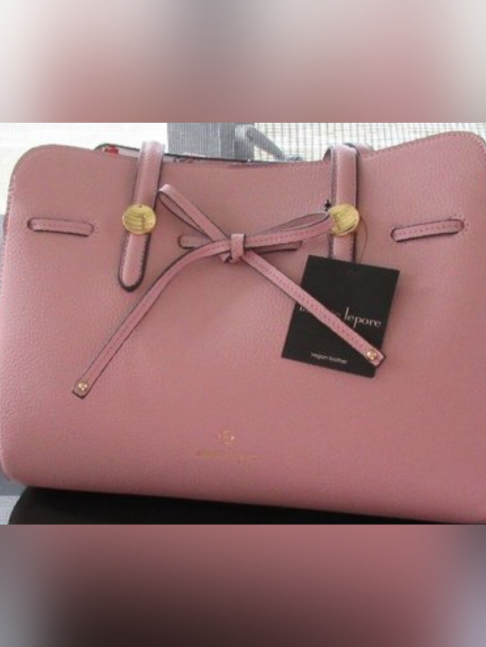 NANETTE LEPORE Bow Vegan Leather Shoulder Bag No Tags ARABELLA Pink 28712163